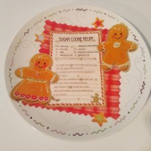 Sugar cookie recipe plate